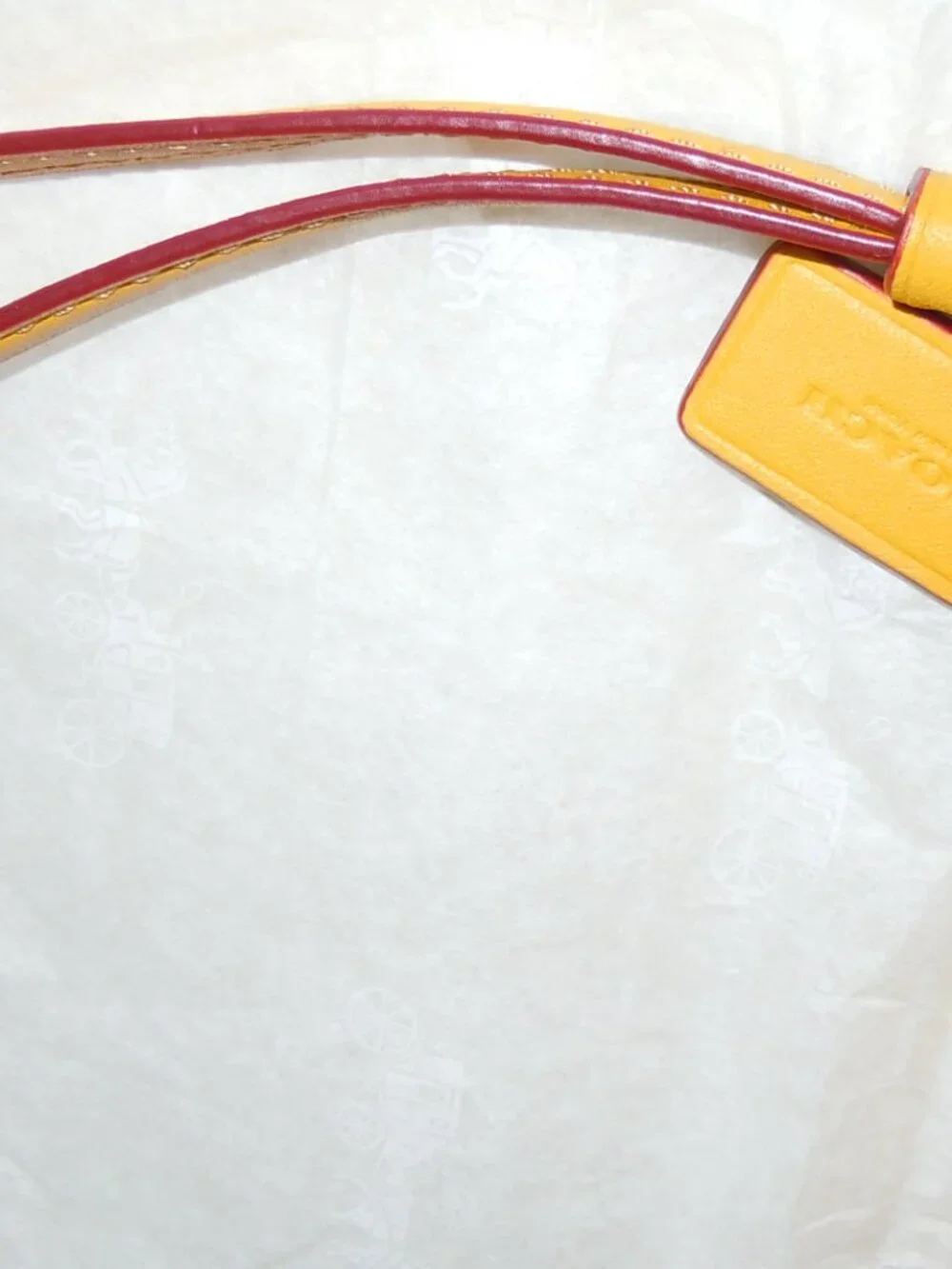 COACH DISNEY F59529 MICKEY MOUSE EARS WRISTLET YELLOW LEATHER EUC